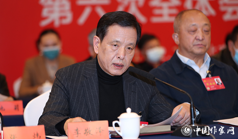 12月12日，中國(guó)作家協(xié)會(huì)第九屆全國(guó)委員會(huì)第六次全體會(huì)議在京舉行,中國(guó)作協(xié)副主席李敬澤宣讀會(huì)議文件