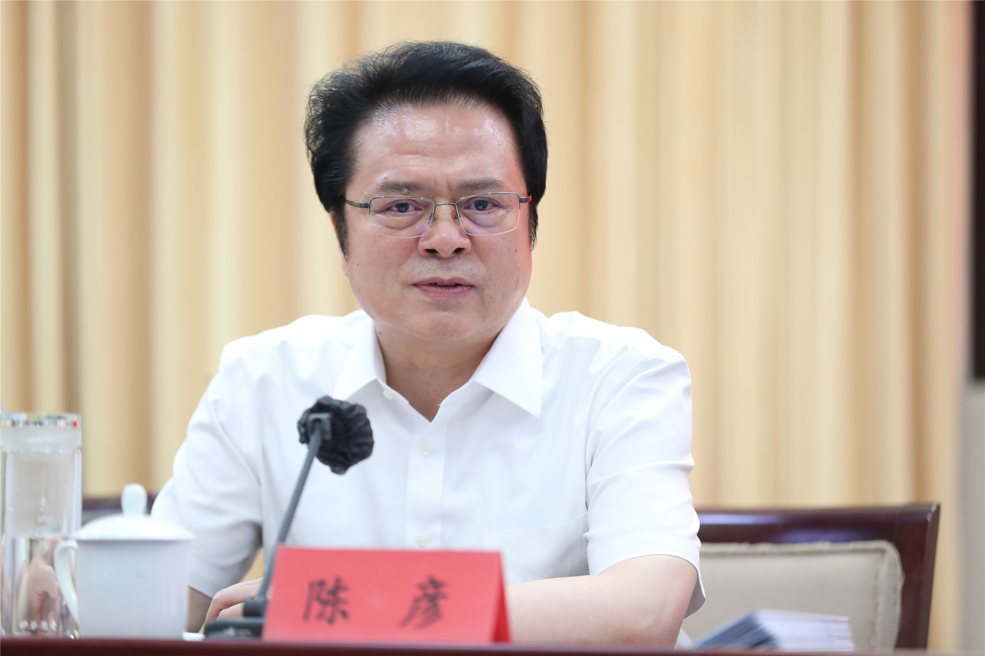 中國作協(xié)黨組成員、副主席陳彥主持會議