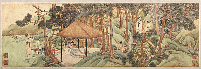 《惠山茶會(huì)圖》卷(故宮博物院藏) 文徵明(明) 作