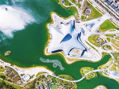 航拍成都科幻館。 　　活動主辦方供圖