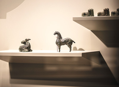 展廳一角。 清華大學藝術(shù)博物館供圖