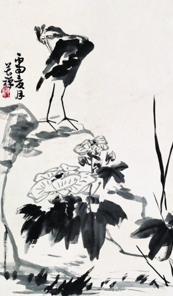 墨筆花鳥(niǎo)（中國(guó)畫(huà)） 李苦禪