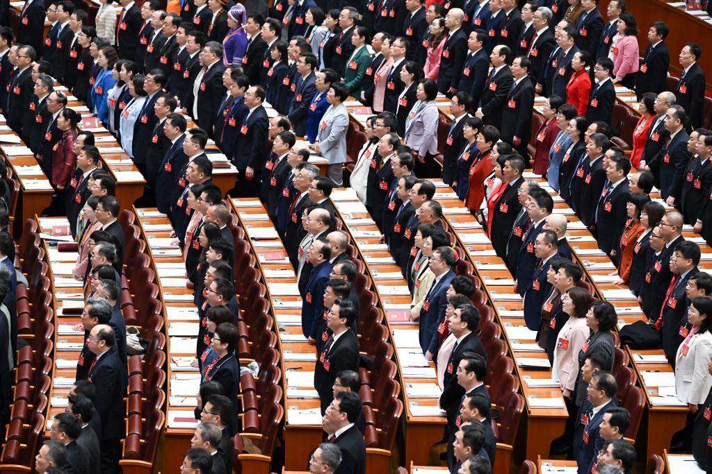 3月5日，第十四屆全國(guó)人民代表大會(huì)第二次會(huì)議在北京人民大會(huì)堂開幕。新華社記者 牟寧 攝