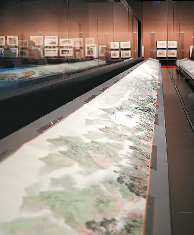 “北京大運(yùn)河攬勝圖卷”展。 　　宋家儒攝（人民圖片）