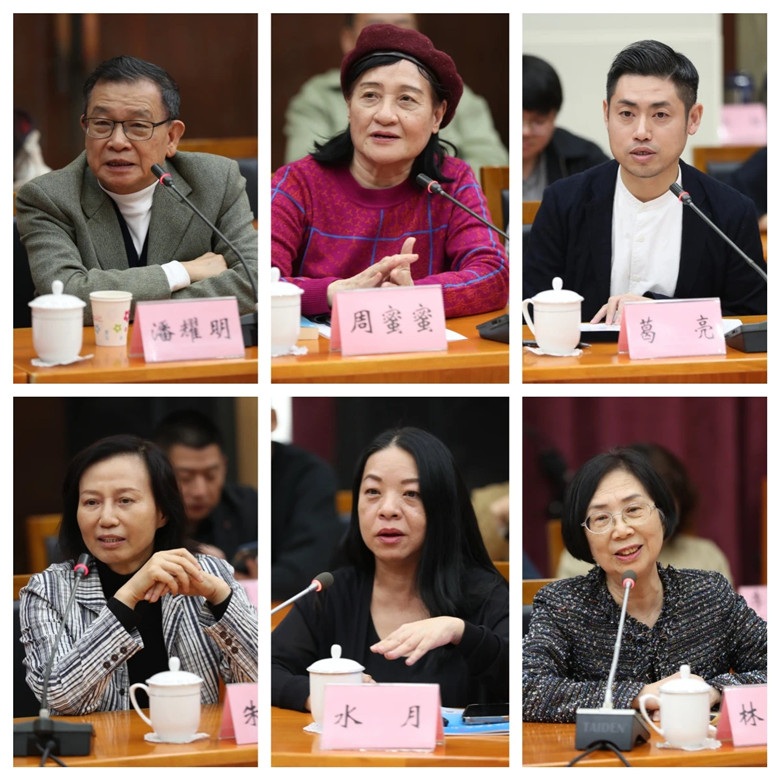 潘耀明、周密密、葛亮、朱志華、林慧嫻、湯梅笑發(fā)言