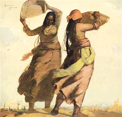 金色的季節(jié)(油畫(huà)) 朱乃正作