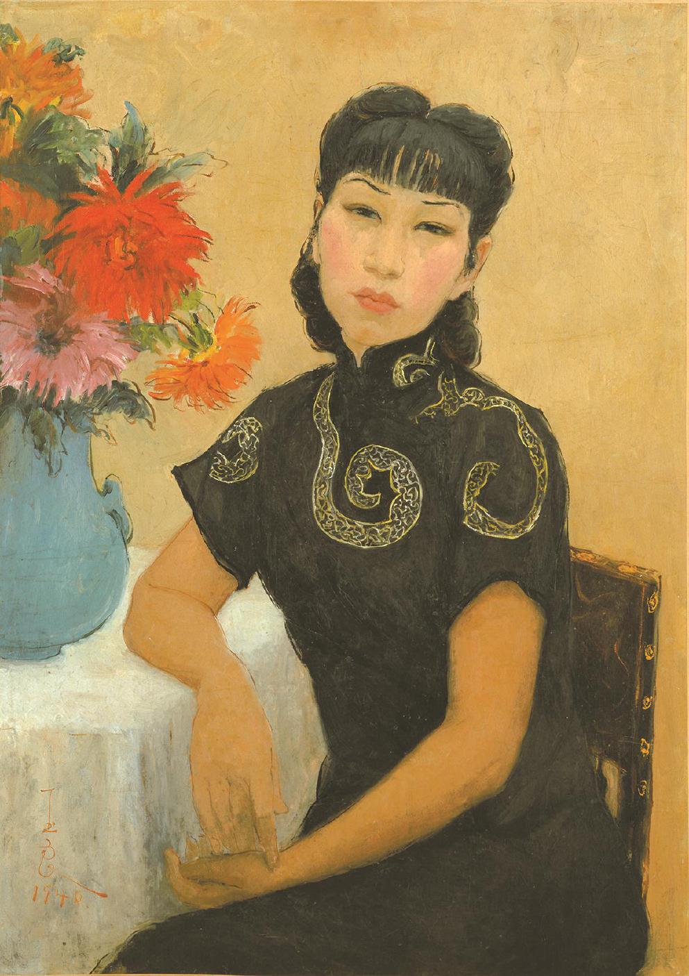 潘玉良《自畫像》，1939年，油畫