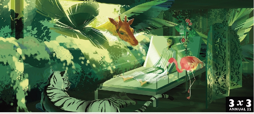 薛濛遠(yuǎn)參展作品《旅程》系列數(shù)碼插畫。