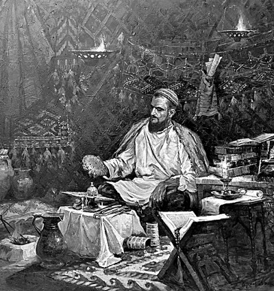 作品描繪的是馬赫圖姆庫里制作手工藝品。戴桂菊攝/光明圖片