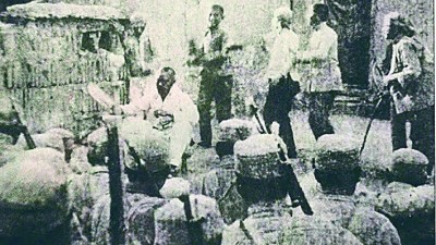 1943年，《團(tuán)結(jié)就是力量》在北莊村首演。資料照片