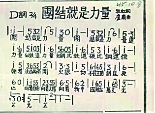 1945年10月，歌曲《團(tuán)結(jié)就是力量》發(fā)表在《晉察冀日報(bào)》上。資料照片