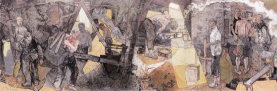 《木石有情》 王 鵬 中國(guó)畫 2020年 190x290cm 中國(guó)美術(shù)學(xué)院美術(shù)館藏 