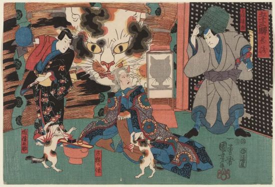 歌川國(guó)芳「五十三次 岡崎」等，1847 ACCESSION NUMBER:49.1248