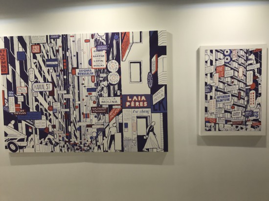 展廳現(xiàn)場，莉婭?穆拉維克筆下的上海